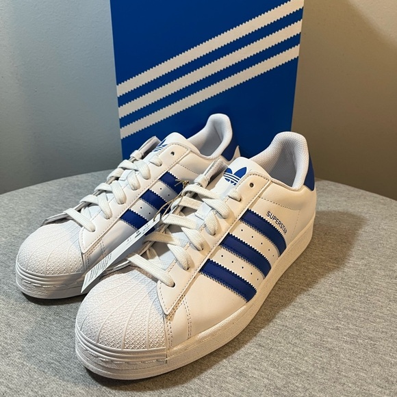 Adidas Superstar Cloud White Blue  Casual Sneakers Men's Shoe Size 11.5 IG9368​​ - Picture 9 of 12